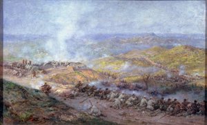 مشهد من الحرب الروسية التركية في 1877-1878 ، 1884 بواسطة بافيل كوالفسكي